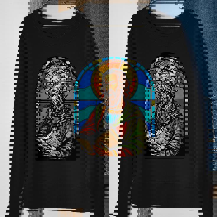St Paul Stained Glass Sweatshirt Gifts for Old Women