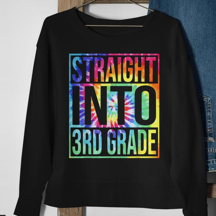 Straight Into 3Rd Grade First Day Of School Back To School Sweatshirt Gifts for Old Women