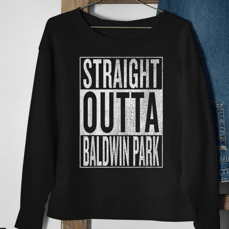 Straight Outta Baldwin Park Great Travel & Idea Sweatshirt Gifts for Old Women