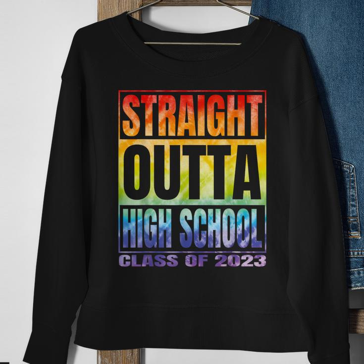 Straight Outta High School Class Of 2023 Gifts Graduation Sweatshirt Gifts for Old Women
