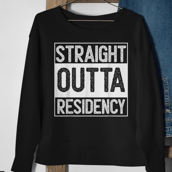 Straight Outta Residency Graduation Medical Degree Sweatshirt Gifts for Old Women