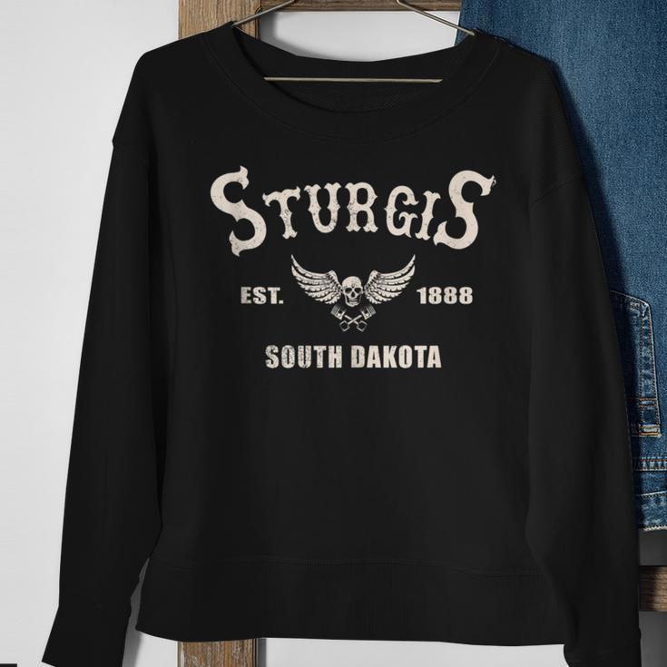 Sturgis South Dakota Motorcycle Biker Vintage Sweatshirt Gifts for Old Women