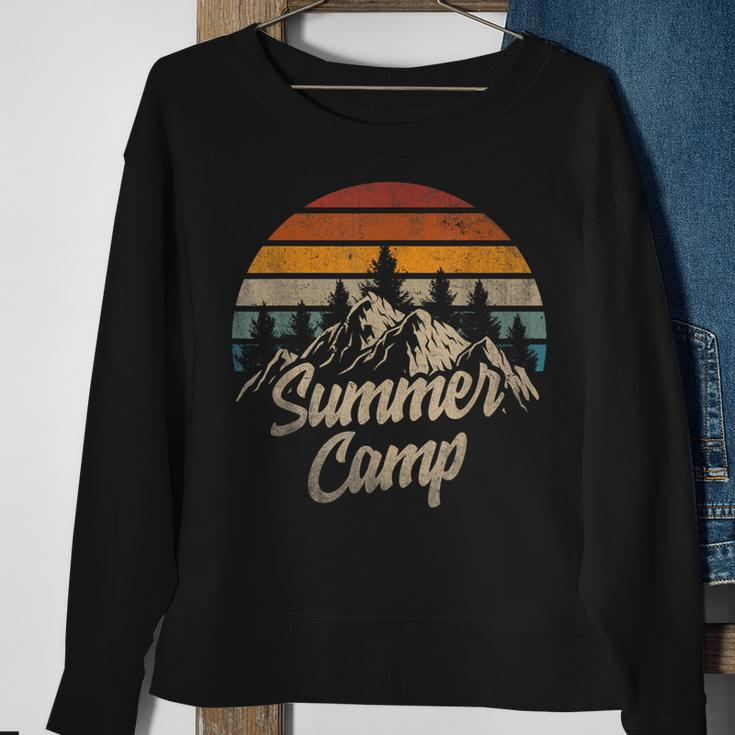 Summer Camp Family Vacation Summer Break Sunset Vintage Sweatshirt Gifts for Old Women