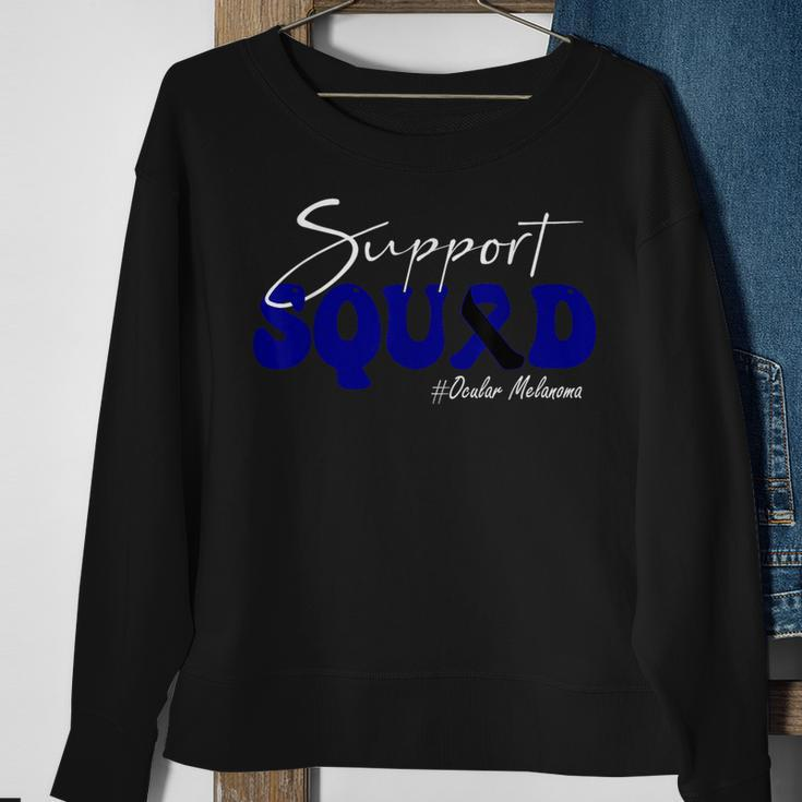 Support Squad Ocular Melanoma Awareness Black & Navy Sweatshirt Gifts for Old Women