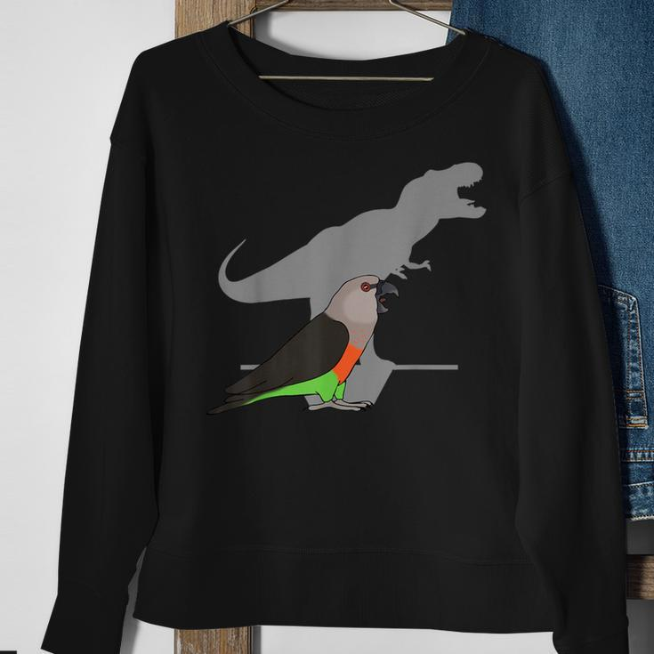 T-Rex Red-Bellied Parrot Male Dinosaur Parrot Attitude Sweatshirt Gifts for Old Women