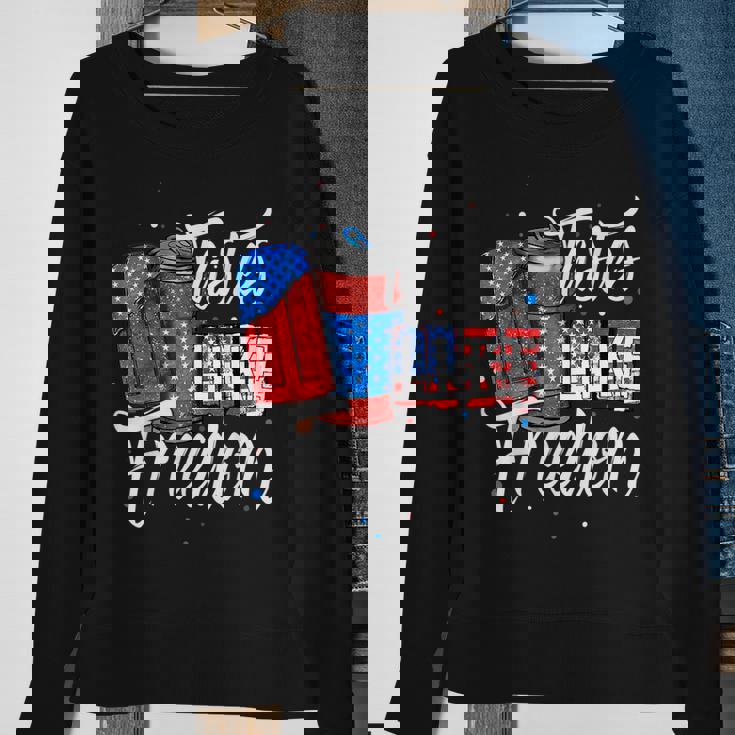 Tasted Like Freedom 4Th Of July Patriotic Ice Cream Usa Flag Patriotic Funny Gifts Sweatshirt Gifts for Old Women