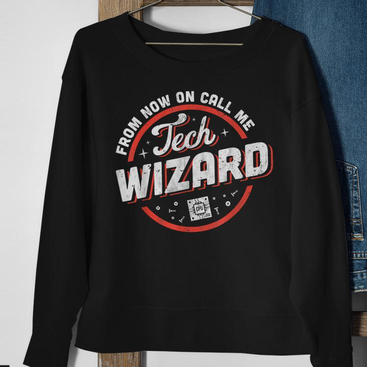 Tech Wizard Computer Repair & It Support Sweatshirt Gifts for Old Women