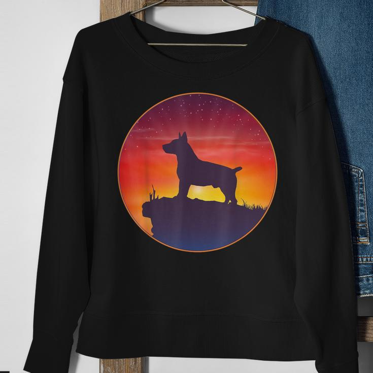 Teddy Roosevelt Terrier Dog Sunset Sweatshirt Gifts for Old Women