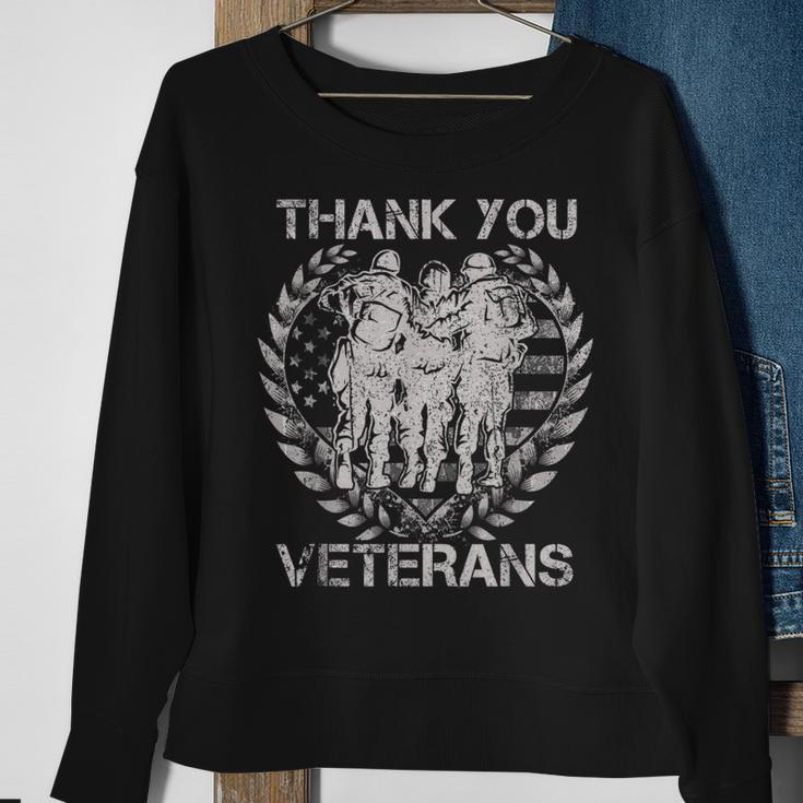 Thank You For Your Service Veteran Memorial Day Military Sweatshirt Gifts for Old Women