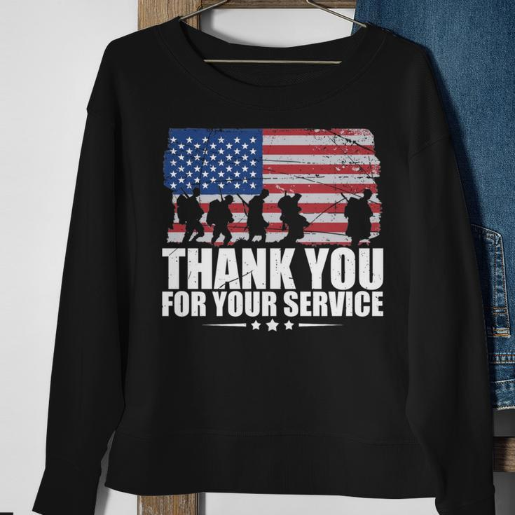 Thank You For Your Services Patriotic Veterans Day For Men Sweatshirt Gifts for Old Women