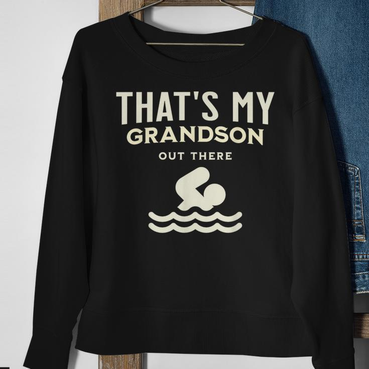 That's My Grandson Out There Swimming Sweatshirt Gifts for Old Women