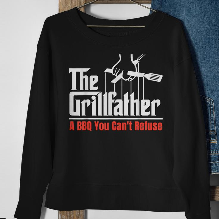 The Grillfather A Bbq You Cant Refuse - Funny Dad Bbq Sweatshirt Gifts for Old Women