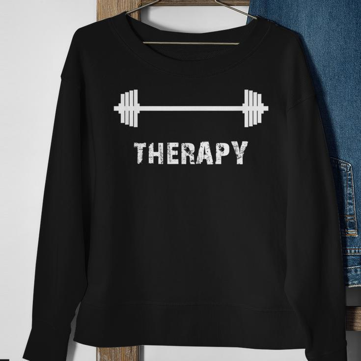 Therapy Dumbell Funny Weightlifting Weightlifting Funny Gifts Sweatshirt Gifts for Old Women