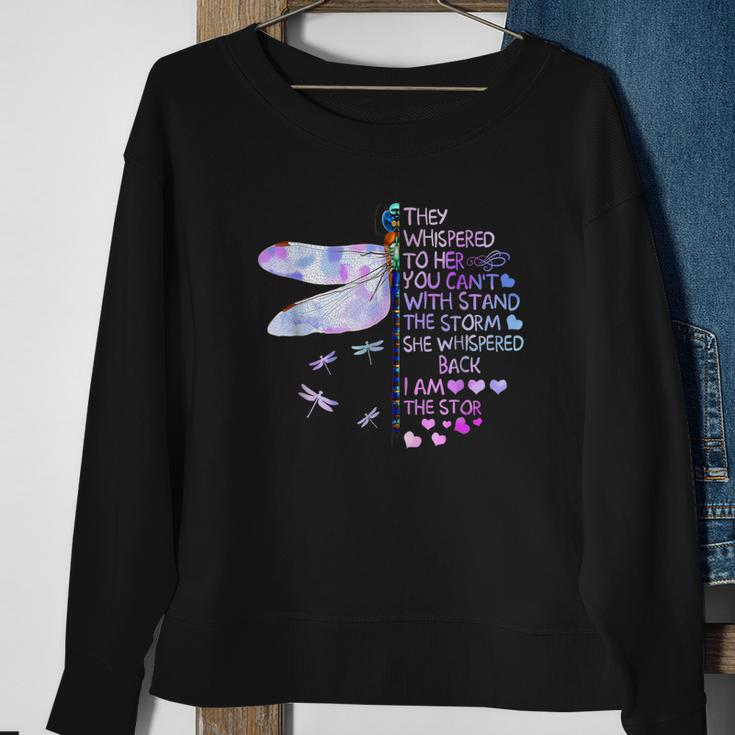 They Whispered To Her You Cant With Stand The Storm Sweatshirt Gifts for Old Women