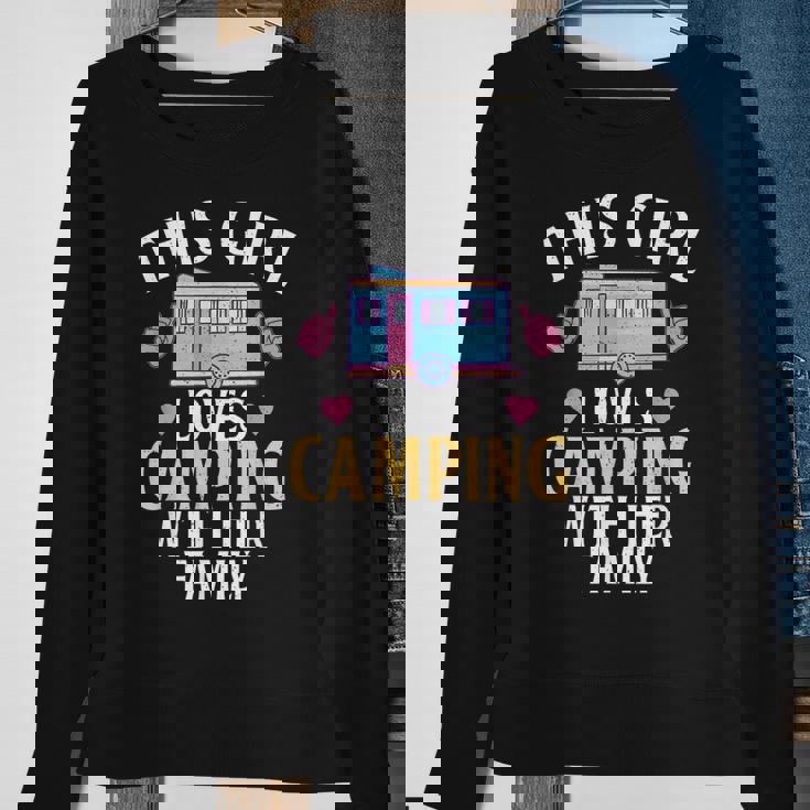 This Girl Loves Camping With Family Travel Nature Rv Camping Sweatshirt Gifts for Old Women