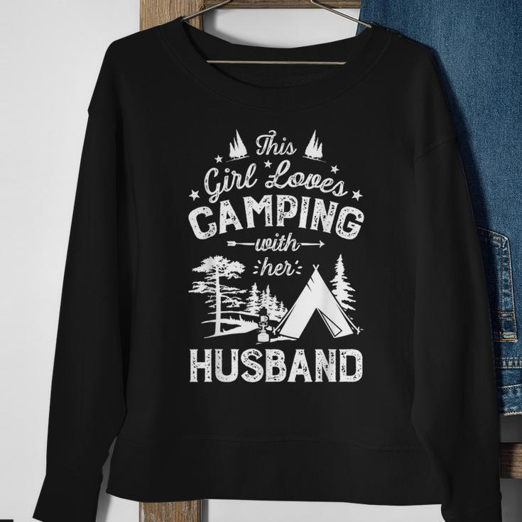 This Girl Loves Camping With Her Husband Gifts Camper Wife Sweatshirt Gifts for Old Women