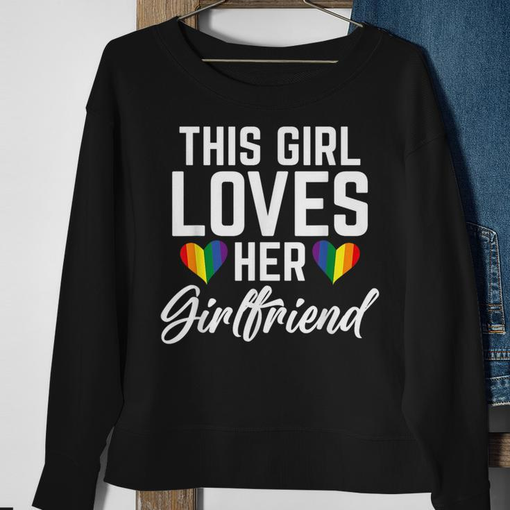 This Girl Loves Her Girlfriend Lesbian Sweatshirt Gifts for Old Women