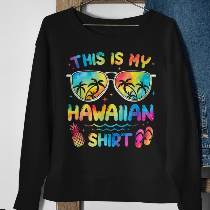 This Is My Hawaiian Tropical Luau Summer Party Hawaii Sweatshirt Gifts for Old Women