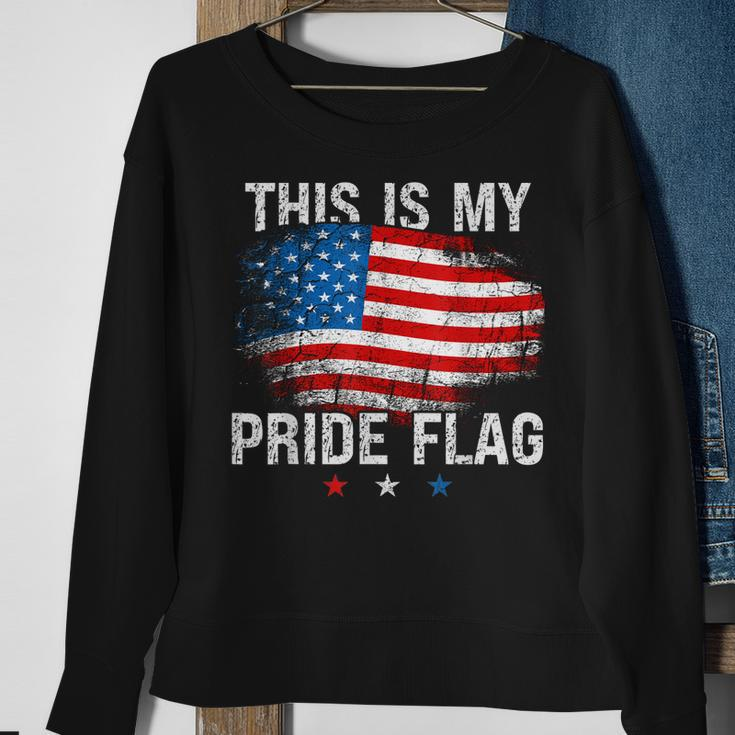 This Is My Pride Flag Patriotic Usa 4Th Of July American Sweatshirt Gifts for Old Women