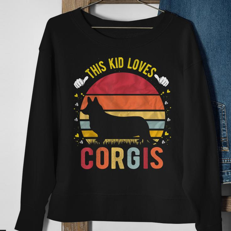 This Kid Loves Corgis Boys And Girls Corgi Gift Sweatshirt Gifts for Old Women