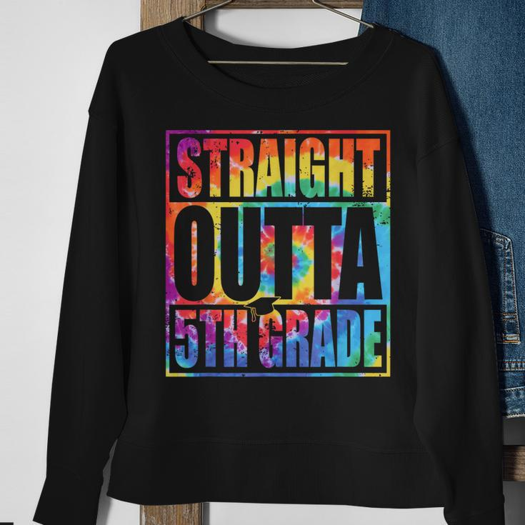 Tie Dye Straight Outta 5Th Grade Graduation Class Of 2023 Sweatshirt Gifts for Old Women