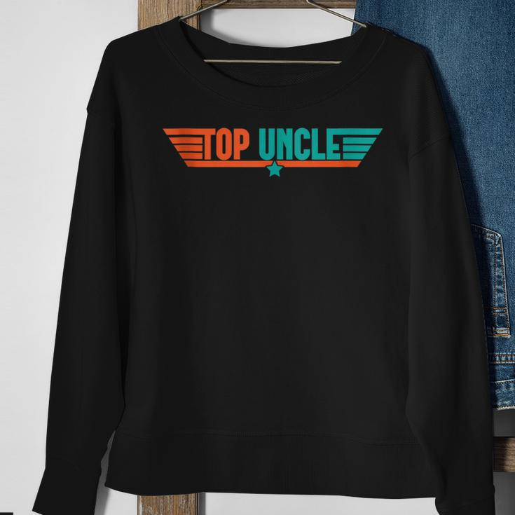 Top Uncle Worlds Best Uncle Vintage 80S 1980S Fathers Day Sweatshirt Gifts for Old Women