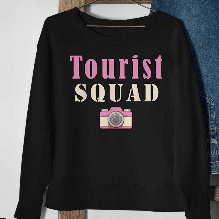 Tourist Squad Camera Girl Souvenir Vacation Travel Retro Sweatshirt Gifts for Old Women