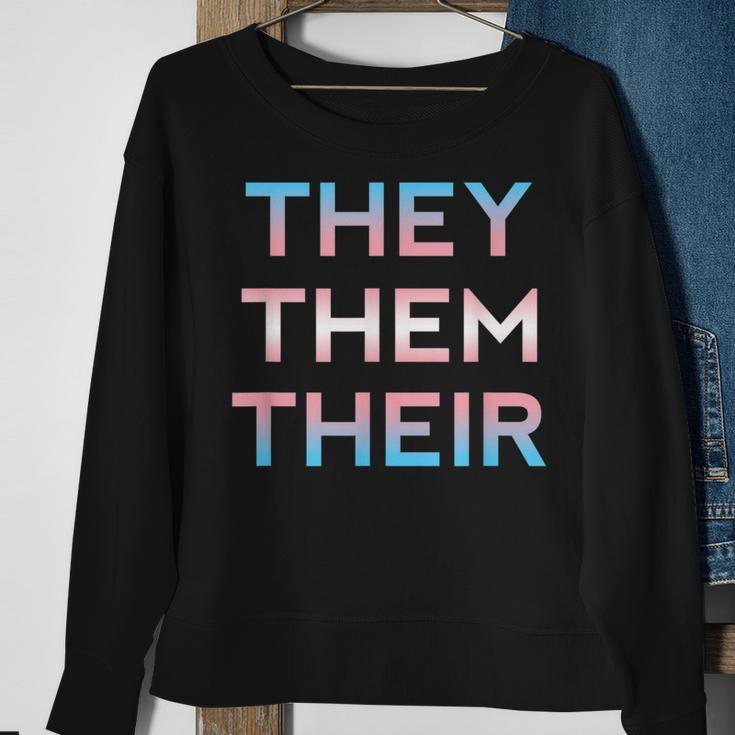 Transgender Pronouns Nonbinary Trans Queer Lgbtq Ftm Sweatshirt Gifts for Old Women