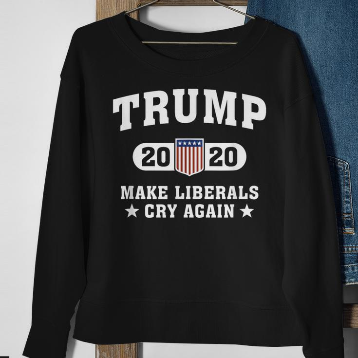 Trump 2020 Make Liberals Cry Again Sweatshirt Gifts for Old Women