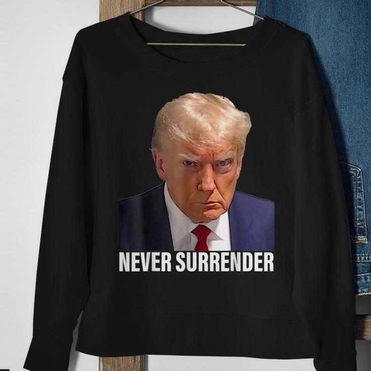 Trump 2024 Never Surrender Pro Trump Shot Sweatshirt Gifts for Old Women