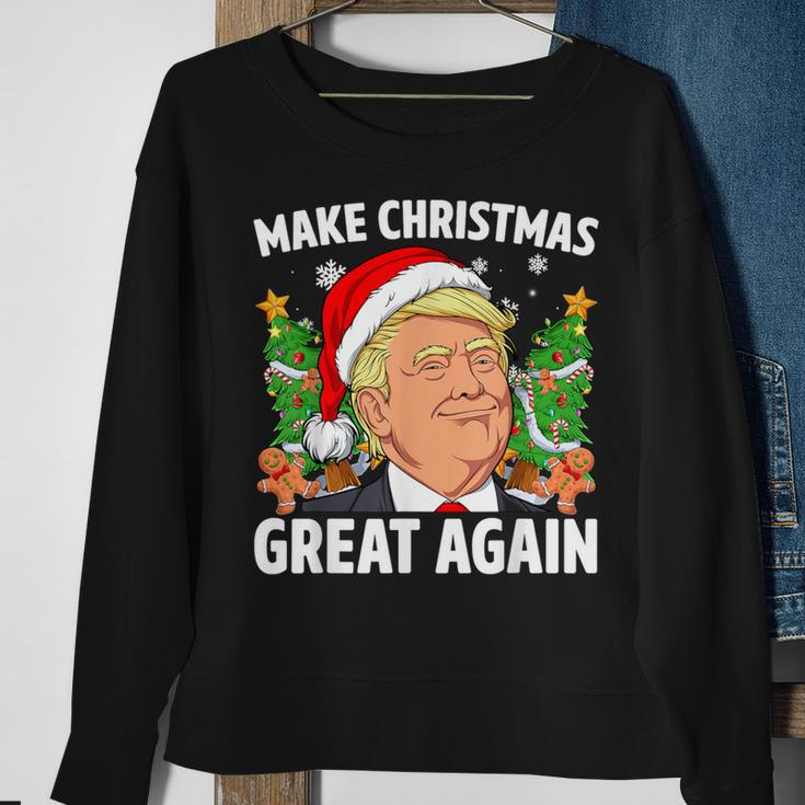 Trump Make Christmas Great Again Ugly Christmas Sweaters Sweatshirt Gifts for Old Women