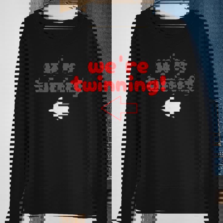 Twinning With My Bestie Spirit Week Twin Day Best Friend Sweatshirt Gifts for Old Women