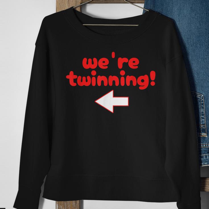 Twinning With My Bestie Spirit Week Twin Day Best Friend Sweatshirt Gifts for Old Women