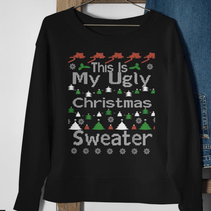 This Is My Ugly Christmas Sweater Xmas Holiday Sweatshirt Gifts for Old Women