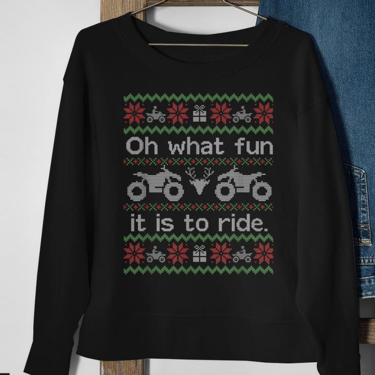 Ugly Christmas Sweater Quad 4 Wheeler Atv Sweatshirt Gifts for Old Women