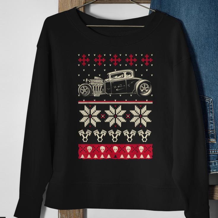 Ugly Hot Rod Christmas Sweater Sweatshirt Gifts for Old Women