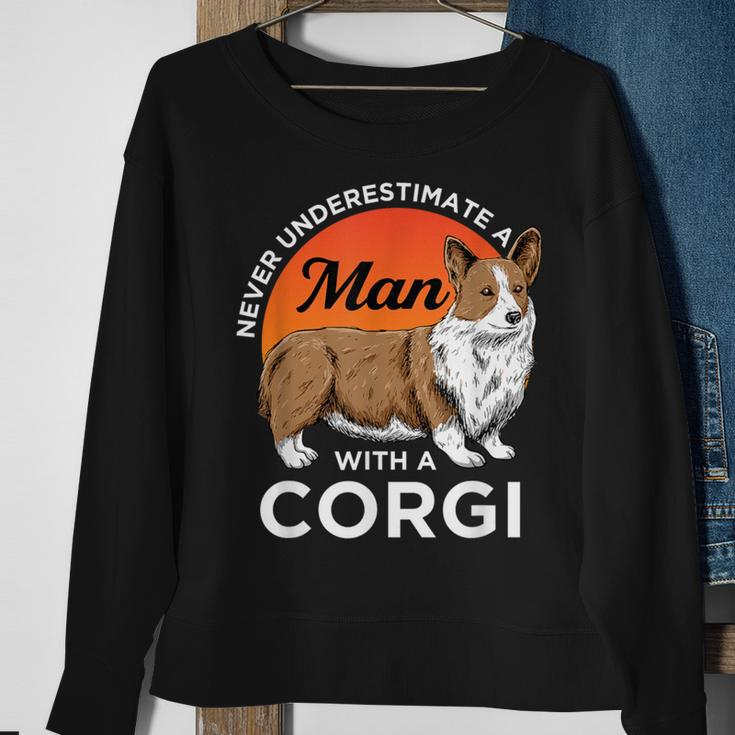 Never Underestimate A Man With A Corgie Dog Lover Sweatshirt Gifts for Old Women