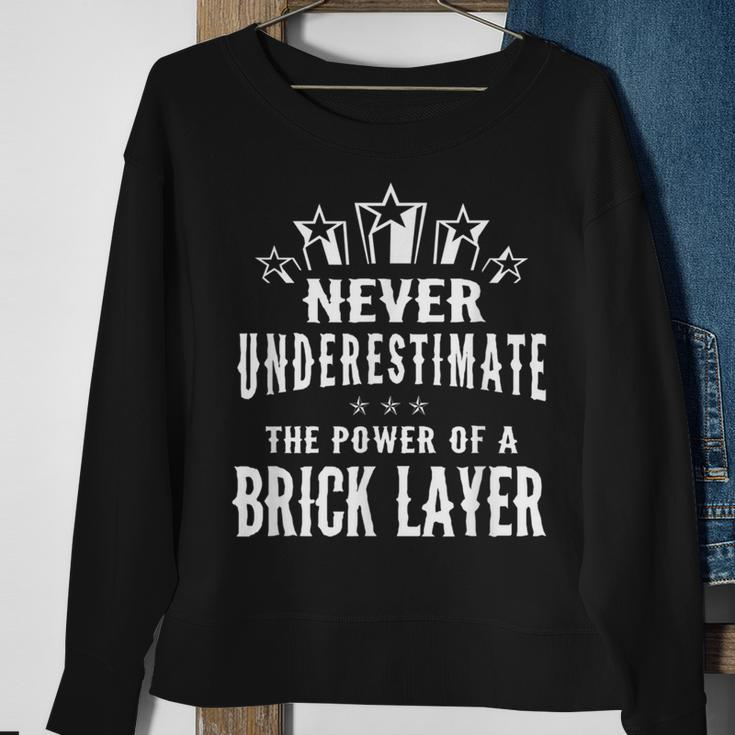 Never Underestimate The Power Of A Brick Layer Sweatshirt Gifts for Old Women
