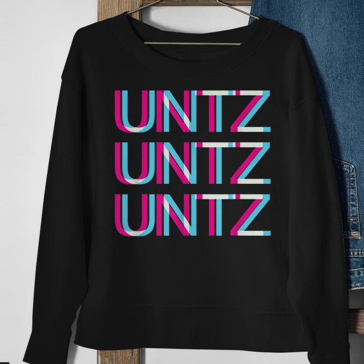 Untz Untz Untz Glitch I Trippy Edm Festival Clothing Techno Sweatshirt Gifts for Old Women