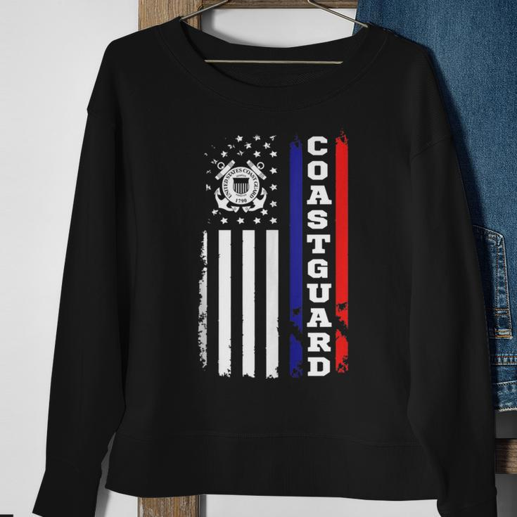Us Coast Guard Gift American Flag Sweatshirt Gifts for Old Women