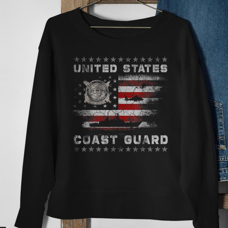 Us Coast Guard Uscg Veteran Vintage Mens Veteran Funny Gifts Sweatshirt Gifts for Old Women