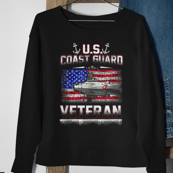 Us Coast Guard Veteran Flag Veteran Funny Gifts Sweatshirt Gifts for Old Women