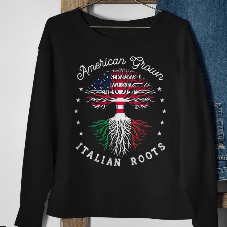 Usa American Grown Italian Roots Us Sweatshirt Gifts for Old Women