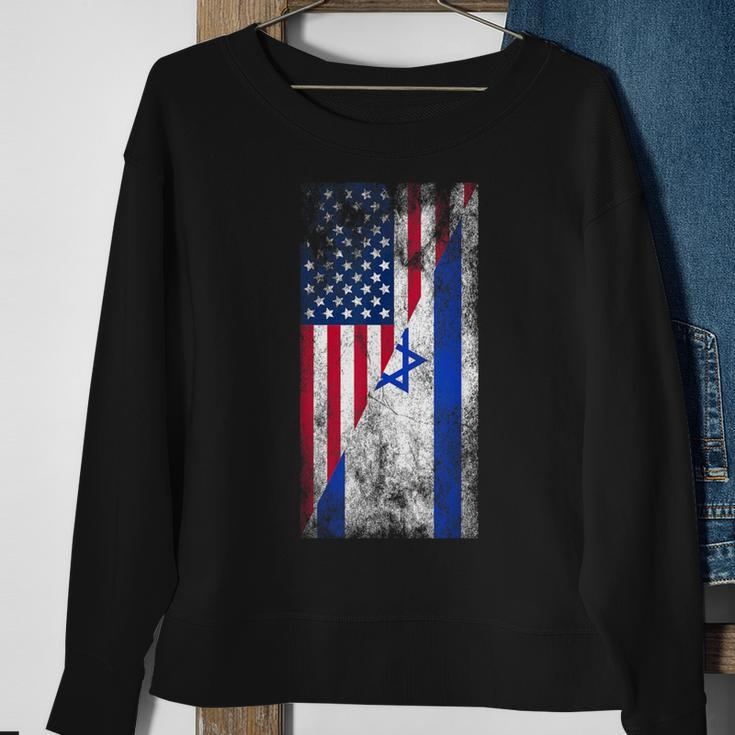 Usa Israel Flags United States Of America Israeli Sweatshirt Gifts for Old Women
