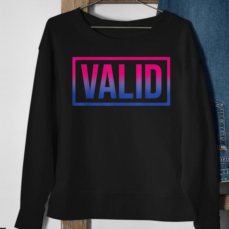 Valid Bisexual Pride Proud Flag Colors Lgbt - Bi Gift Idea Sweatshirt Gifts for Old Women