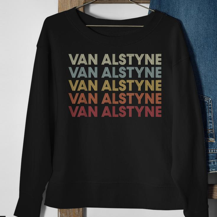 Van-Alstyne Texas Van-Alstyne Tx Retro Vintage Text Sweatshirt Gifts for Old Women