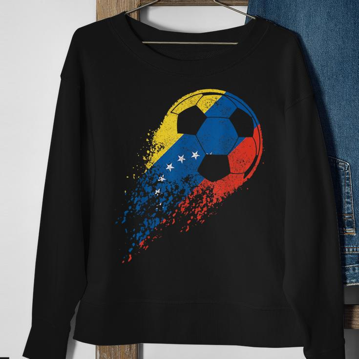 Venezuela Soccer Venezuelan Flag Pride Soccer Player Sweatshirt Gifts for Old Women