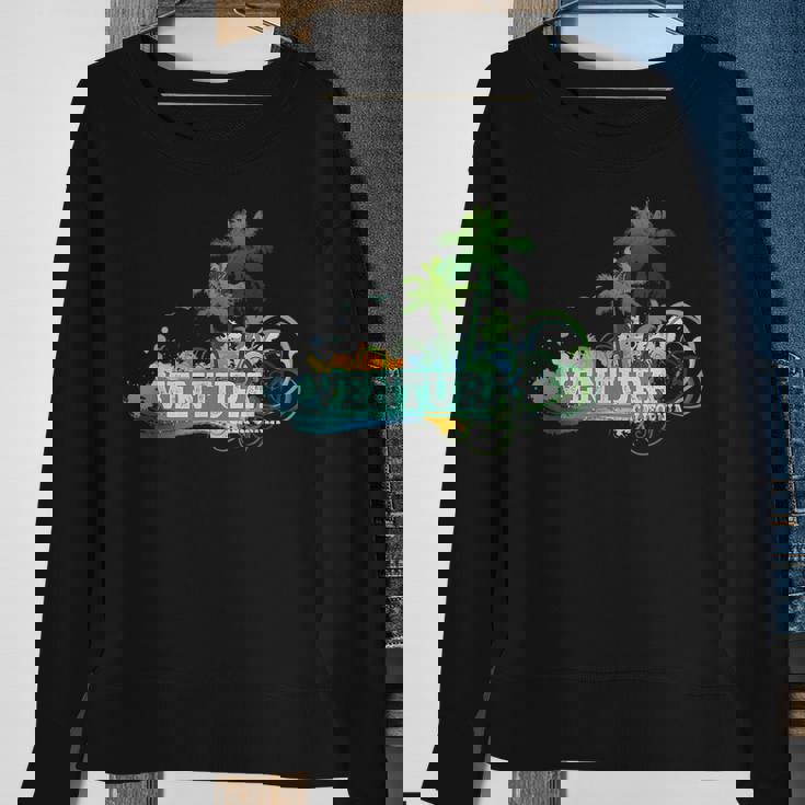 Ventura California Palm Trees Sunset Beach Vacation Sweatshirt Gifts for Old Women