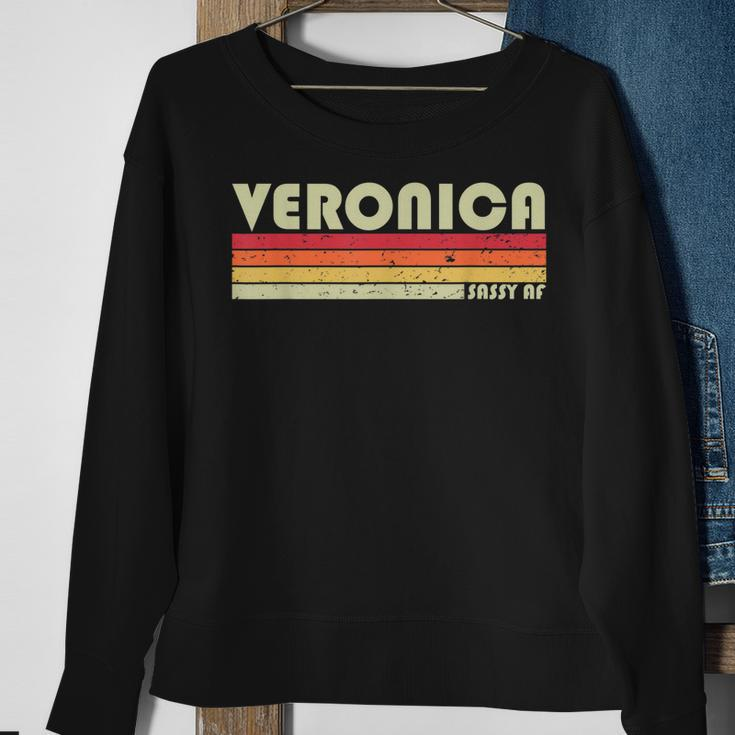 Veronica Gift Name Personalized Retro Vintage 80S Birthday Sweatshirt Gifts for Old Women