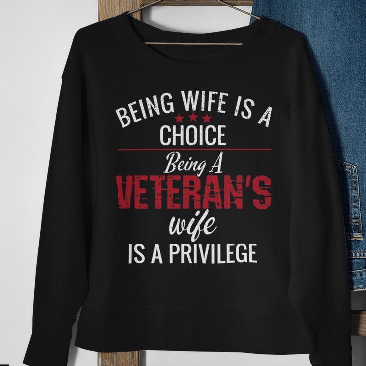 Veteran Veterans Day Veteran Wife Military Sweatshirt Gifts for Old Women